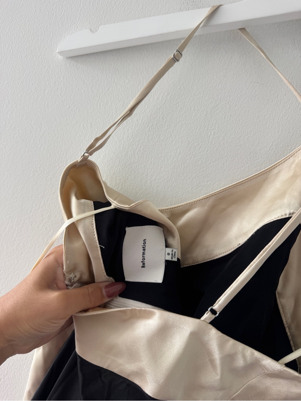 REFORMATION Jillian Silk Dress in Black - Picture 6 of 7